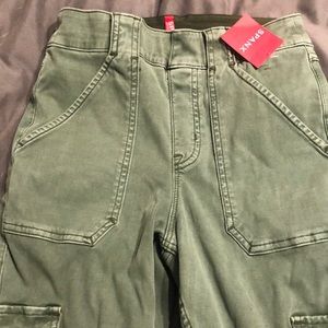 Spanx Cargo pants. Olive green. Size small -but run VERY small. More like XS.